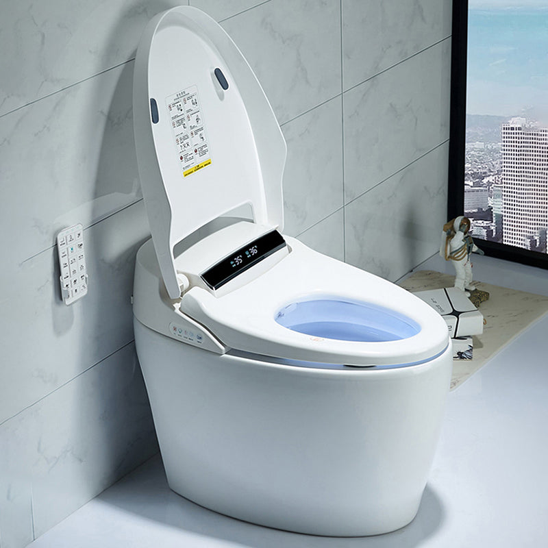 White Finish Floor Standing Bidet with Heated Seat Elongated Bidet