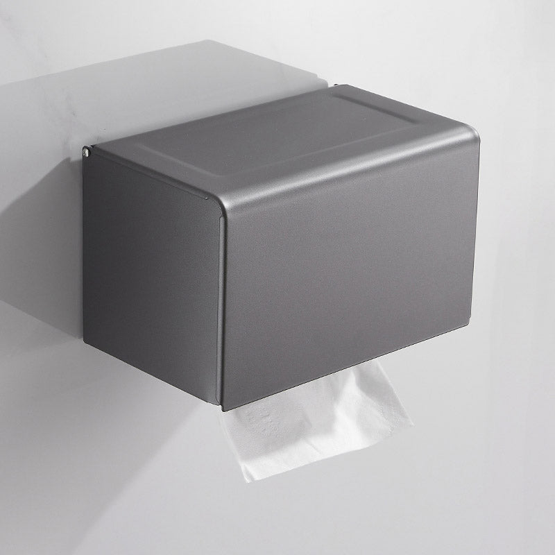 Contemporary Bathroom Accessory As Individual Or As a Set in Grey Metal