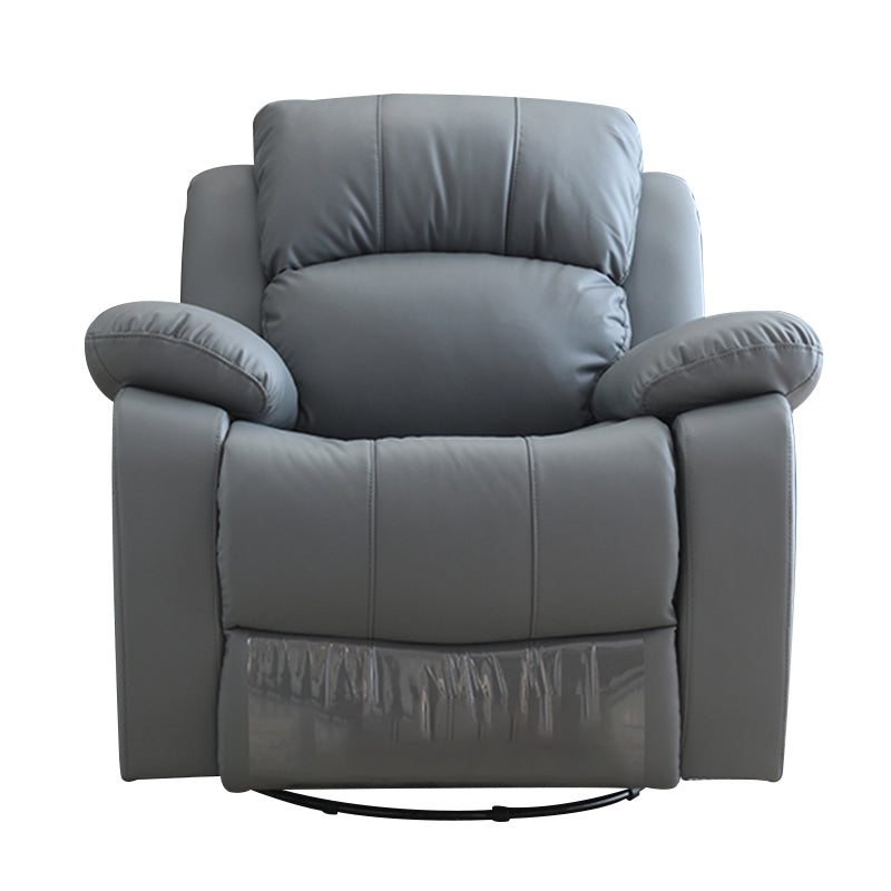 Contemporary Home Theater Recliner Metal Rocking Manual-Push Botton Solid Color