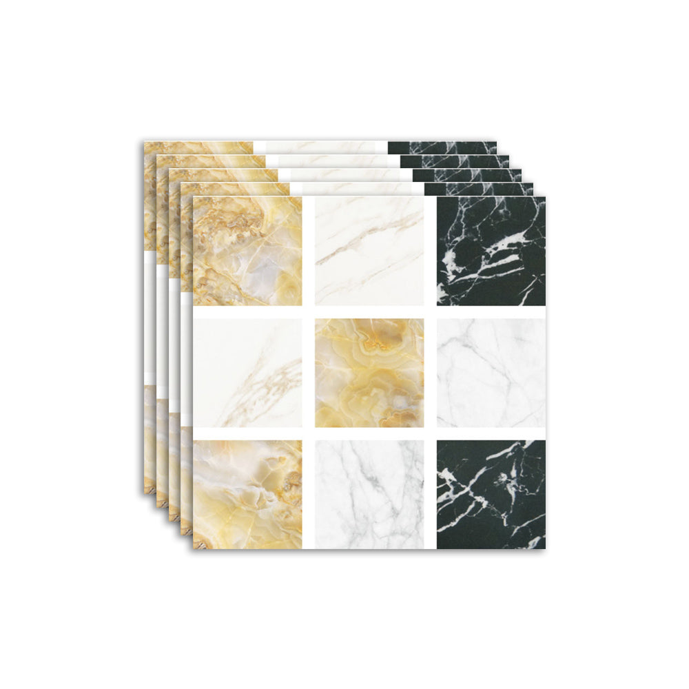 Square Mosaic Peel & Stick Tile Water-resistant Kitchen Backsplash Tiles