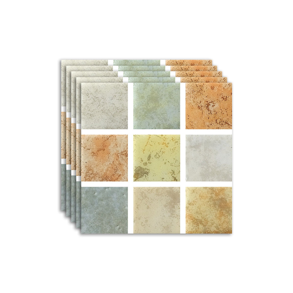 Square Mosaic Peel & Stick Tile Water-resistant Kitchen Backsplash Tiles