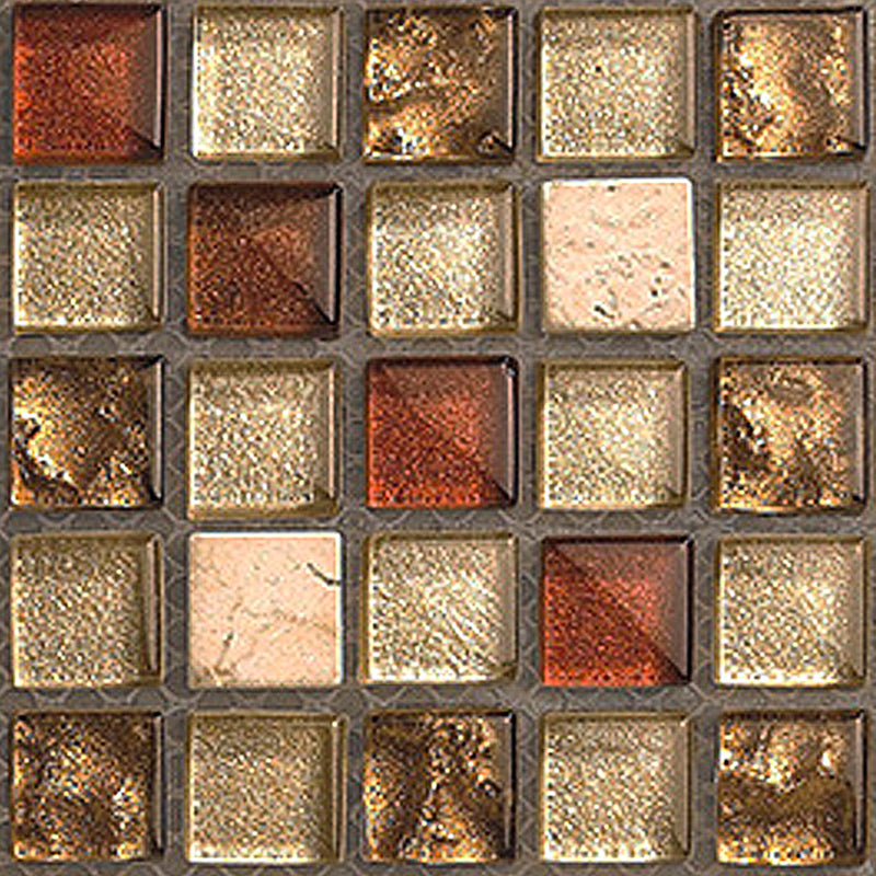 Square Mosaic Peel & Stick Tile Water-resistant Kitchen Backsplash Tiles