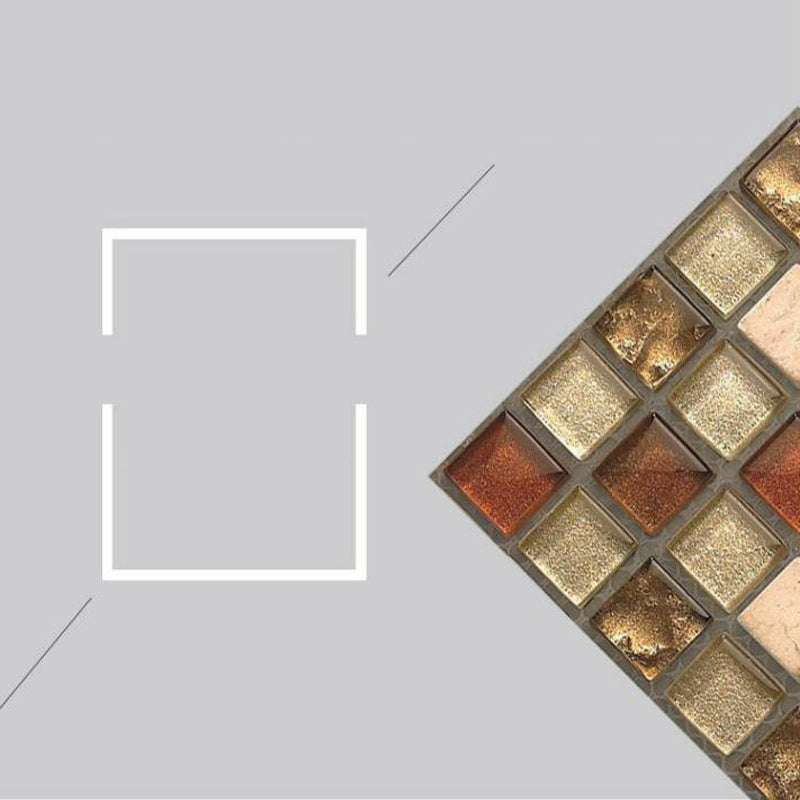 Square Mosaic Peel & Stick Tile Water-resistant Kitchen Backsplash Tiles