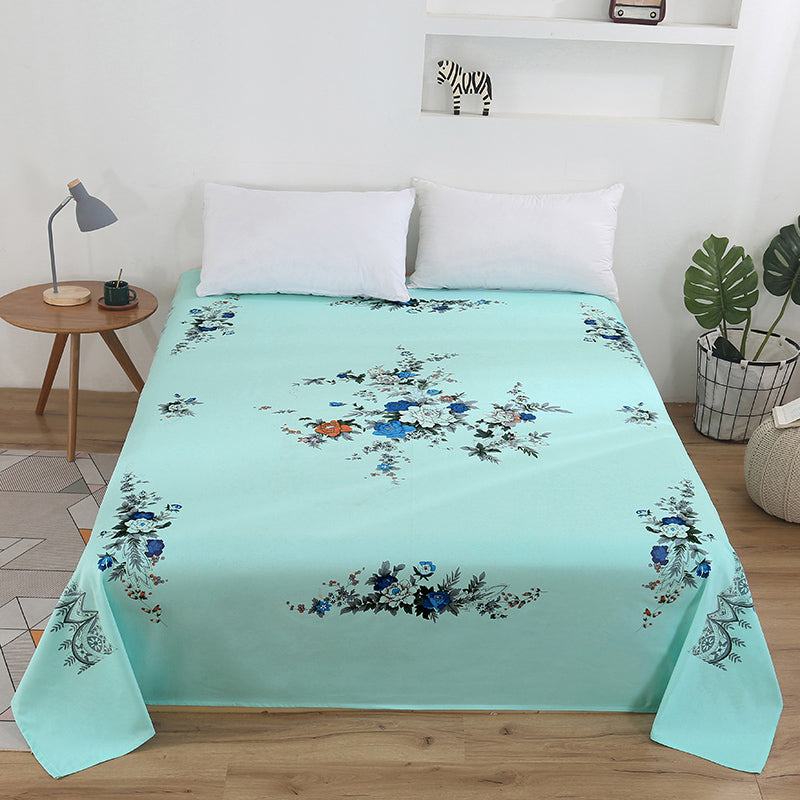 Sheet Set Cotton Floral Printed Super Soft Wrinkle Resistant Breathable Bed Sheet Set