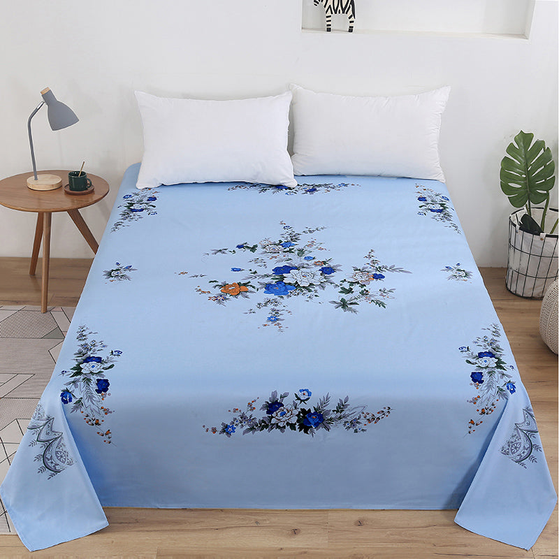 Sheet Set Cotton Floral Printed Super Soft Wrinkle Resistant Breathable Bed Sheet Set