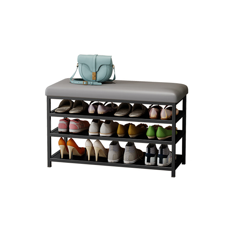 Modern Style Entryway Bench Cushioned Shoe Storage Seating Bench