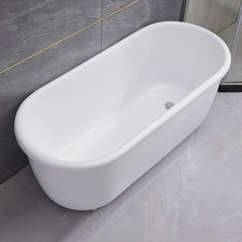 Modern Oval Bathtub Acrylic Stand Alone Soaking Soaking Bath