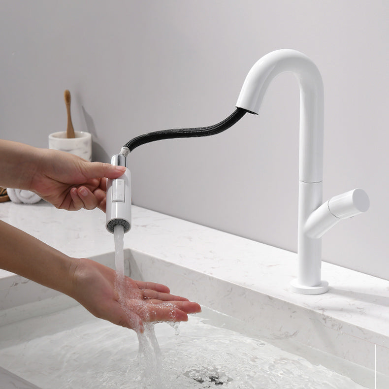 Industrial Wide Spread Bathroom Faucet Circular Lavatory Faucet