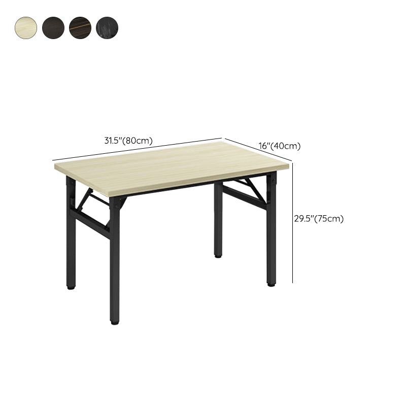 Contemporary Rectangular Folding Writing Desk Steel Base Office Desk