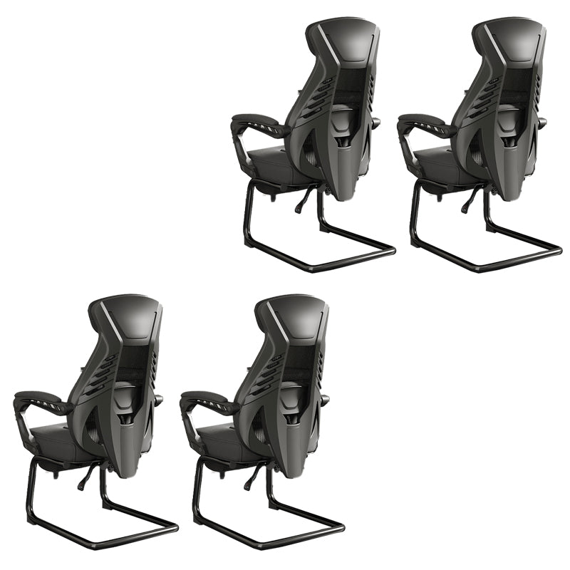 Modern Ergonomic No Wheels Arm Chair High Back Fixed Arms Office Desk