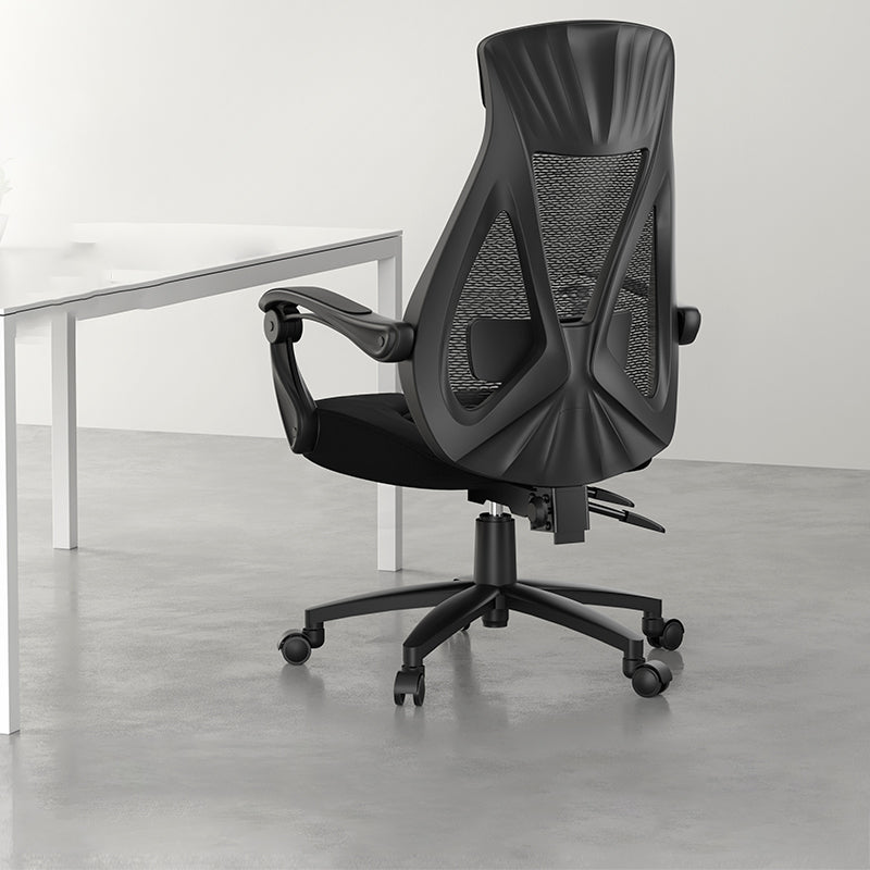 Padded Arms Office Chair Modern No Distressing Ergonomic Desk Chair with Wheels