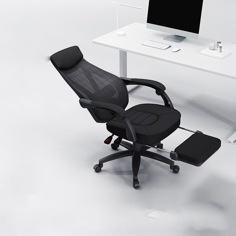 Padded Arms Office Chair Modern No Distressing Ergonomic Desk Chair with Wheels