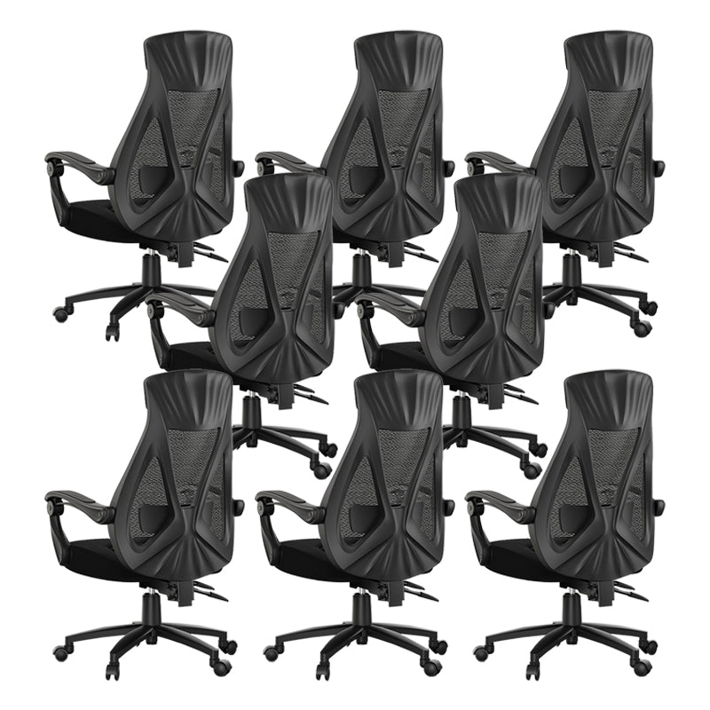 Padded Arms Office Chair Modern No Distressing Ergonomic Desk Chair with Wheels