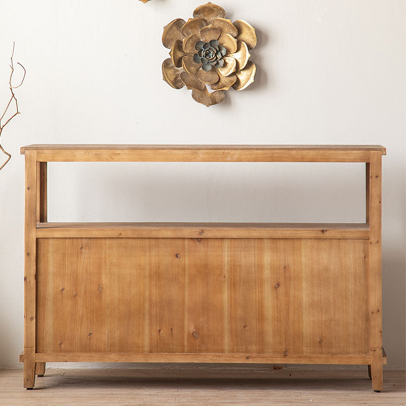 Farmhouse Brown Sideboard Solid Wood Server Table for Dining Room