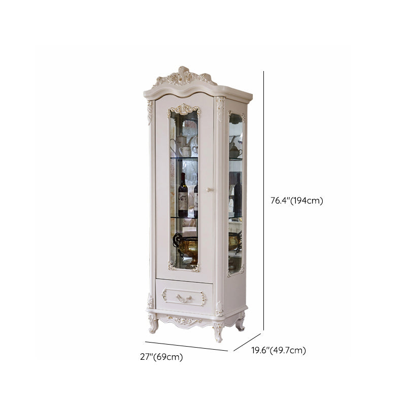 Traditional Curio Cabinet Wood Hutch Cabinet with Doors for Dining Room