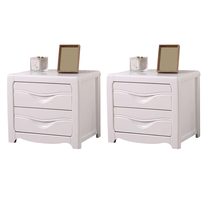 Modern Accent Table Nightstand Wooden Bed Nightstand with 2 Drawers