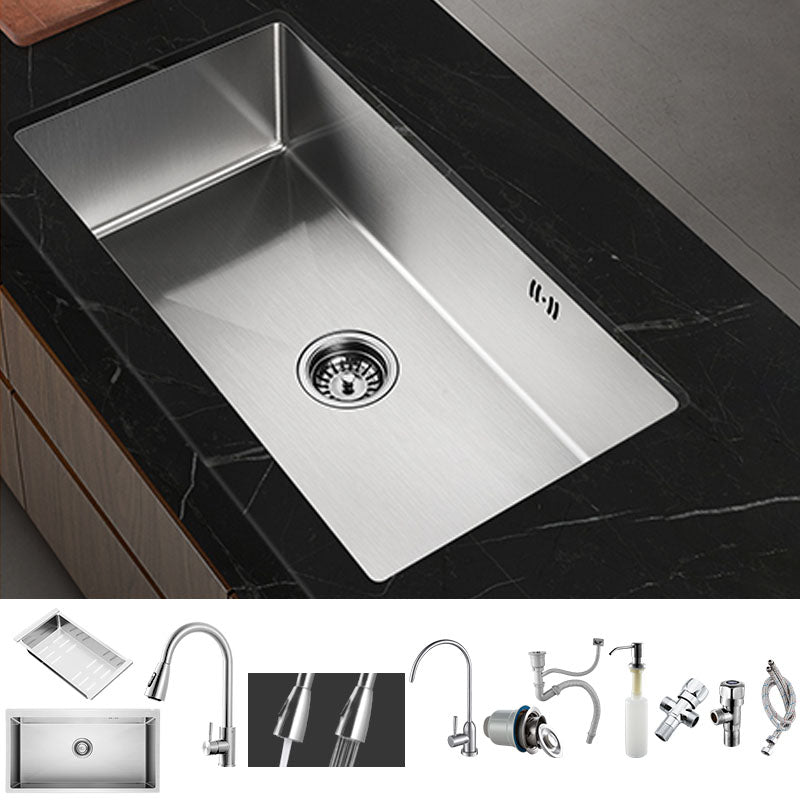 Modern Kitchen Bar Sink Stainless Steel with Soundproofing Workstation Ledge