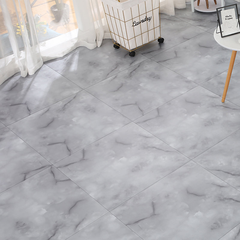 Peel and Stick PVC Flooring Smooth Marble Look Fireproof Vinyl Flooring