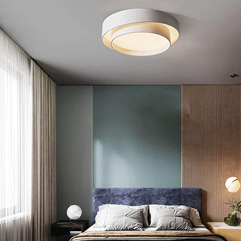 Modern Metal Flush Mount Lamp Acrylic Shade Flush Mount Ceiling Fixture for Bedroom