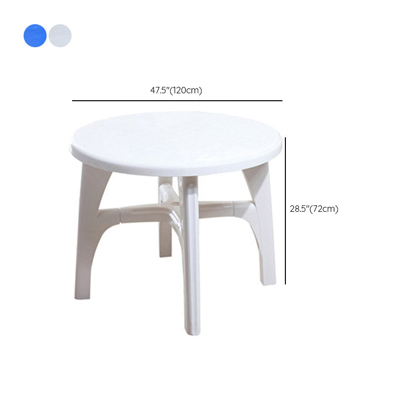 Modern Waterproof Geometric Courtyard Table Plastic Base Outdoor Table