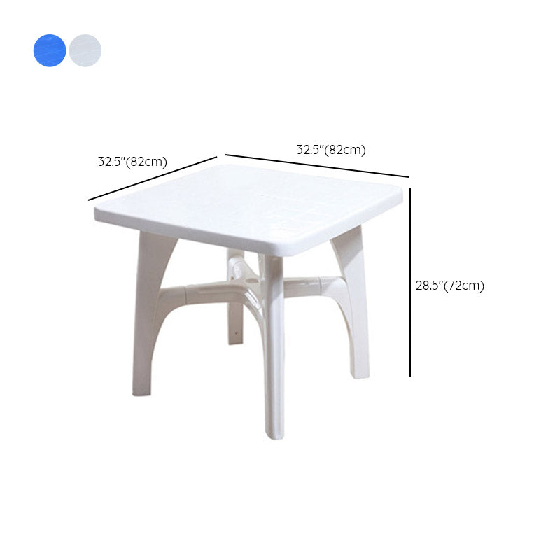 Modern Waterproof Geometric Courtyard Table Plastic Base Outdoor Table