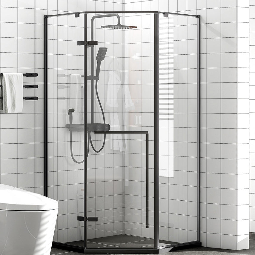 Neo-Angle Tempered Glass Shower Enclosure Black Framed Shower Enclosure