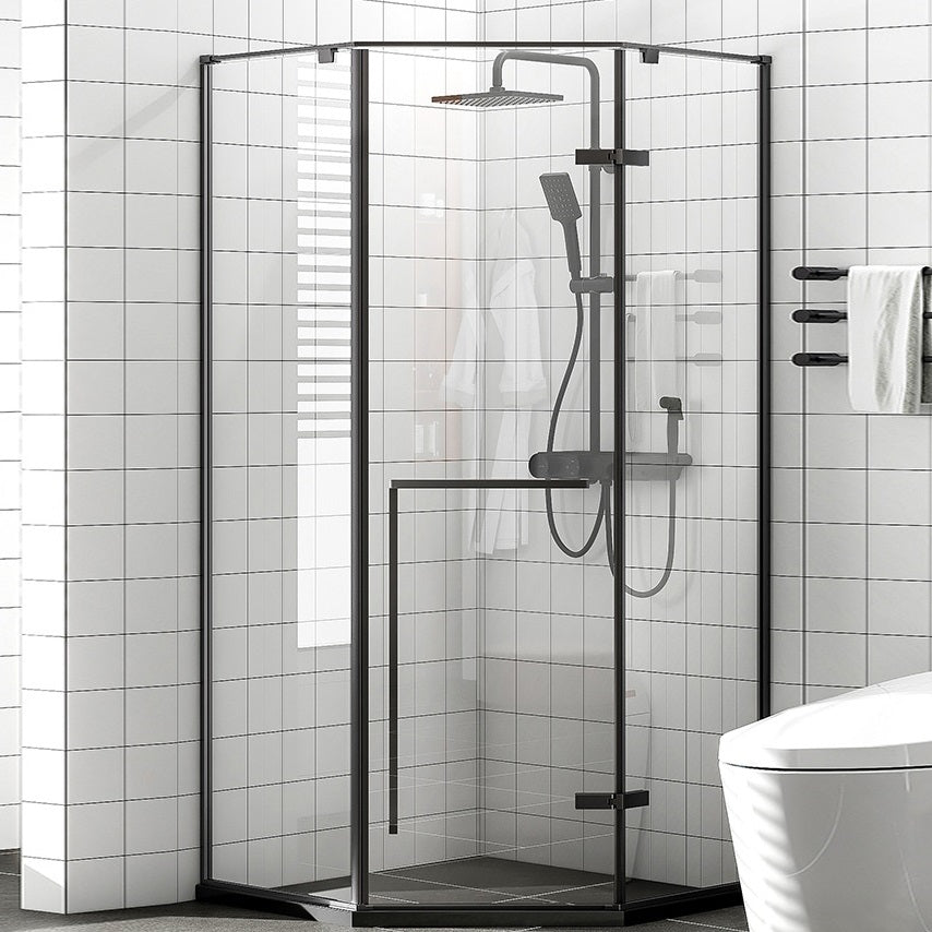 Neo-Angle Tempered Glass Shower Enclosure Black Framed Shower Enclosure