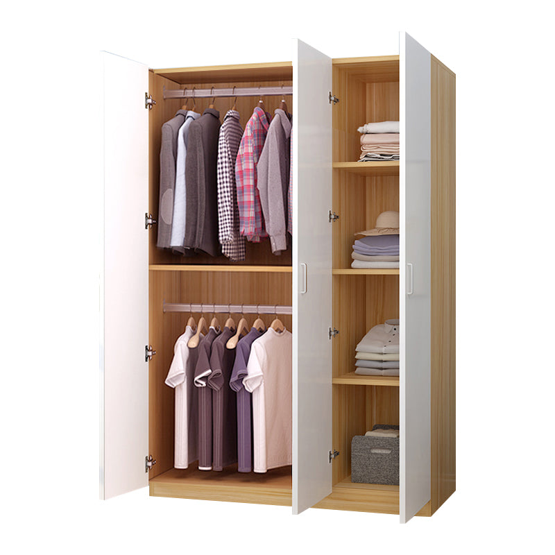 Modern Style Wardrobe Closet Manufactured Wood Shelved Kids Closet with Garment Rod