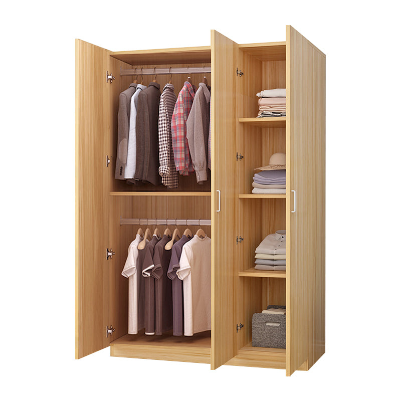 Modern Style Wardrobe Closet Manufactured Wood Shelved Kids Closet with Garment Rod