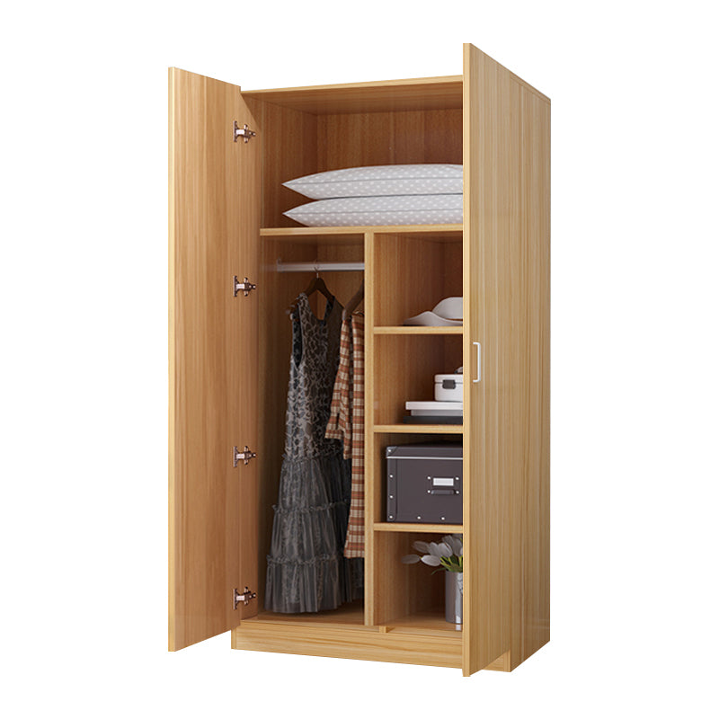 Modern Style Wardrobe Closet Manufactured Wood Shelved Kids Closet with Garment Rod