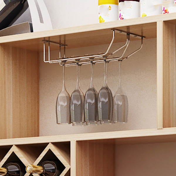 Wall Mounted Wine Rack Rectangle Wine Bottle & Glass Rack for Home