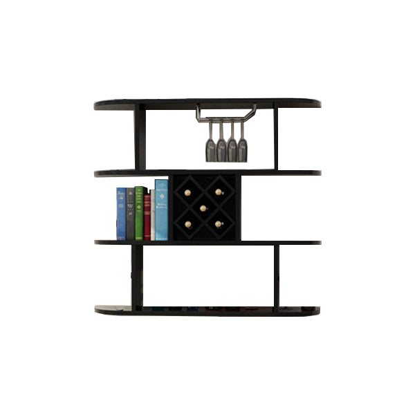 Wall Mounted Wine Rack Rectangle Wine Bottle & Glass Rack for Home