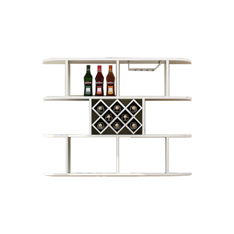 Wall Mounted Wine Rack Rectangle Wine Bottle & Glass Rack for Home