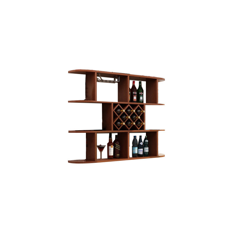 Wall Mounted Wine Rack Rectangle Wine Bottle & Glass Rack for Home