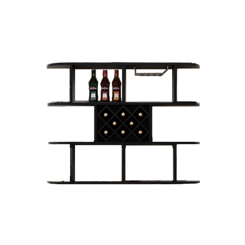 Wall Mounted Wine Rack Rectangle Wine Bottle & Glass Rack for Home