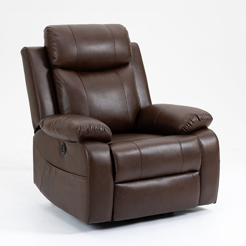 Contemporary Standard Recliner Metal Solid Color Rocker Manual-Push Botton