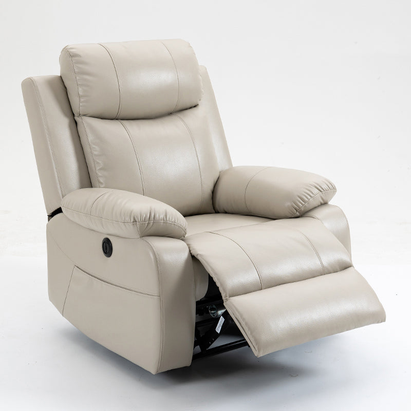 Contemporary Standard Recliner Metal Solid Color Rocker Manual-Push Botton