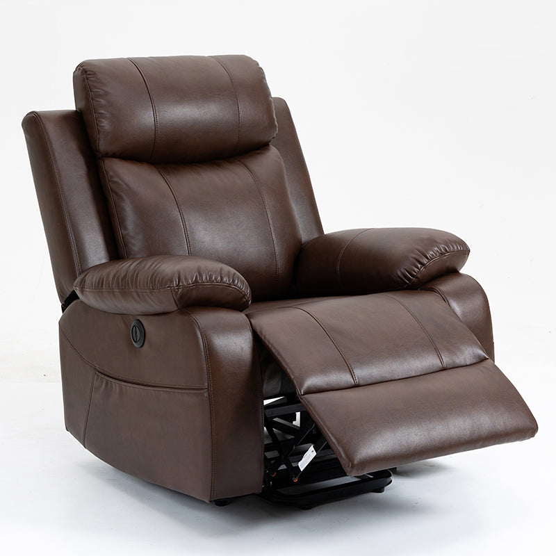 Contemporary Standard Recliner Metal Solid Color Rocker Manual-Push Botton