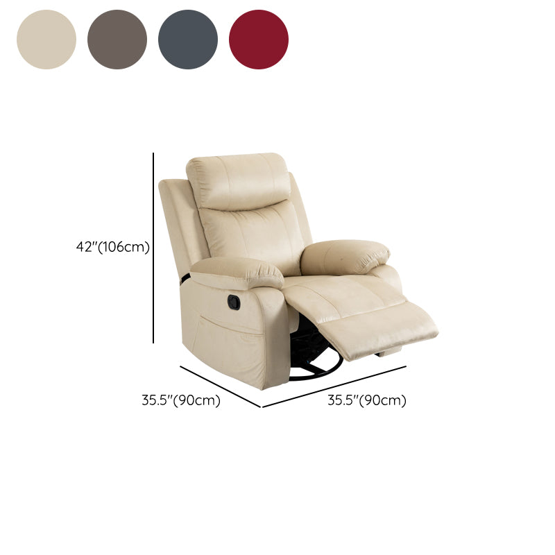 Contemporary Standard Recliner Metal Solid Color Rocker Manual-Push Botton