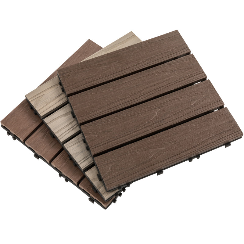 Outdoor Floor Board Stripe Composite Waterproof Square Deck Plank