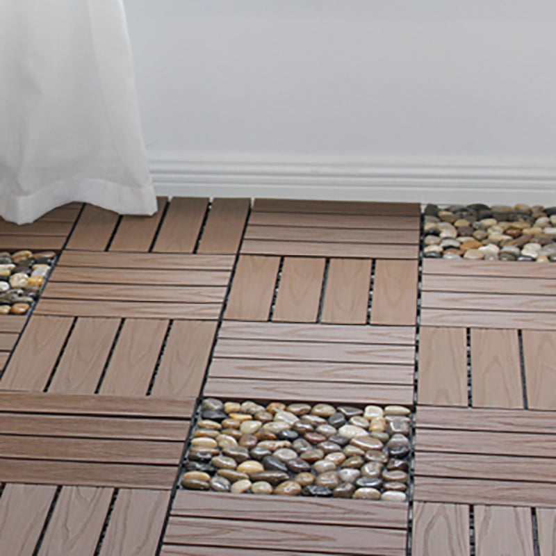 Outdoor Floor Board Stripe Composite Waterproof Square Deck Plank