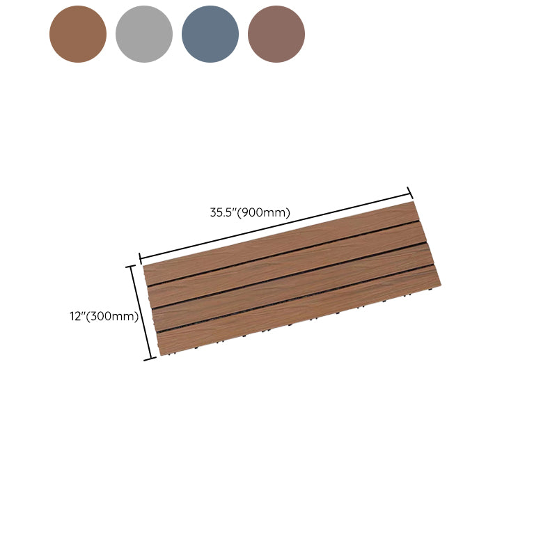 Outdoor Floor Board Stripe Composite Waterproof Square Deck Plank