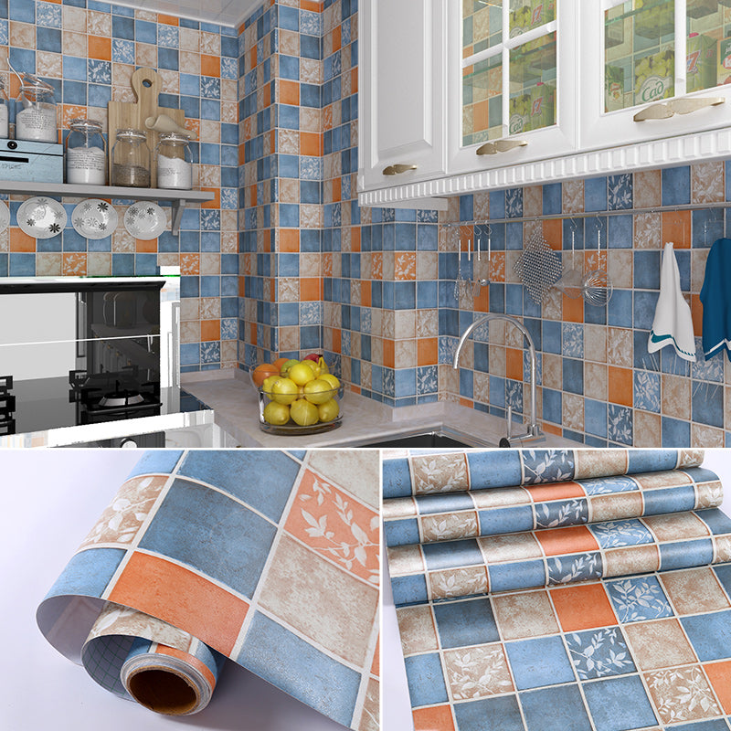 Colorful Mosaic Peel & Stick Tile Water-resistant Shower Wallpaper
