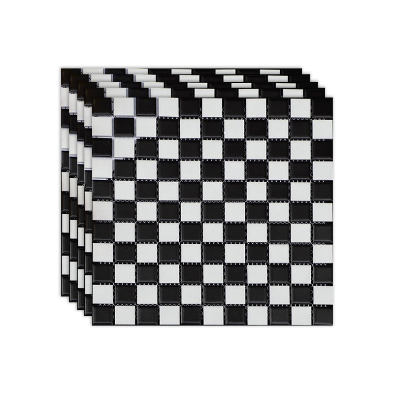 Black and White Wall Tile Mixed Material Mosaic Sheet Wall & Floor Tile