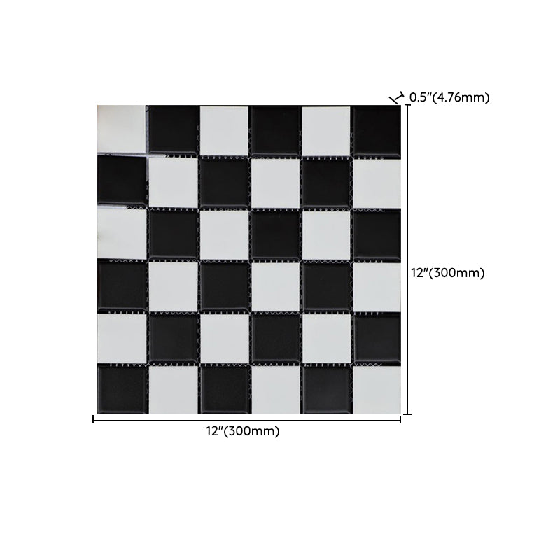 Black and White Wall Tile Mixed Material Mosaic Sheet Wall & Floor Tile