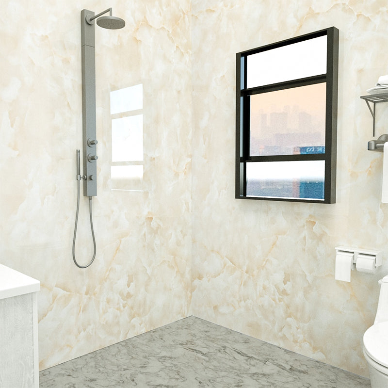 Marbling Water-resistant Tile PVC Singular Peel & Stick Tile for Bathroom Backsplash