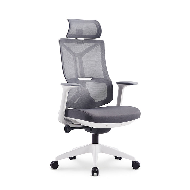 Fixed Arms Desk Chair Modern No Distressing Ergonomic Chair with Wheels