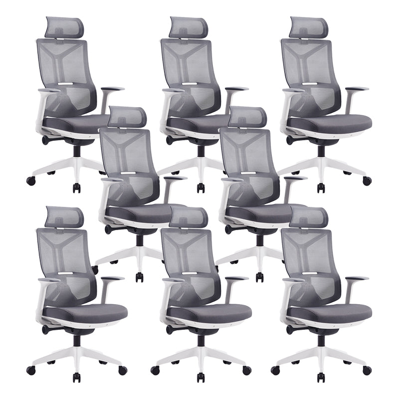 Fixed Arms Desk Chair Modern No Distressing Ergonomic Chair with Wheels