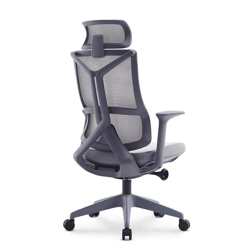 Fixed Arms Desk Chair Modern No Distressing Ergonomic Chair with Wheels