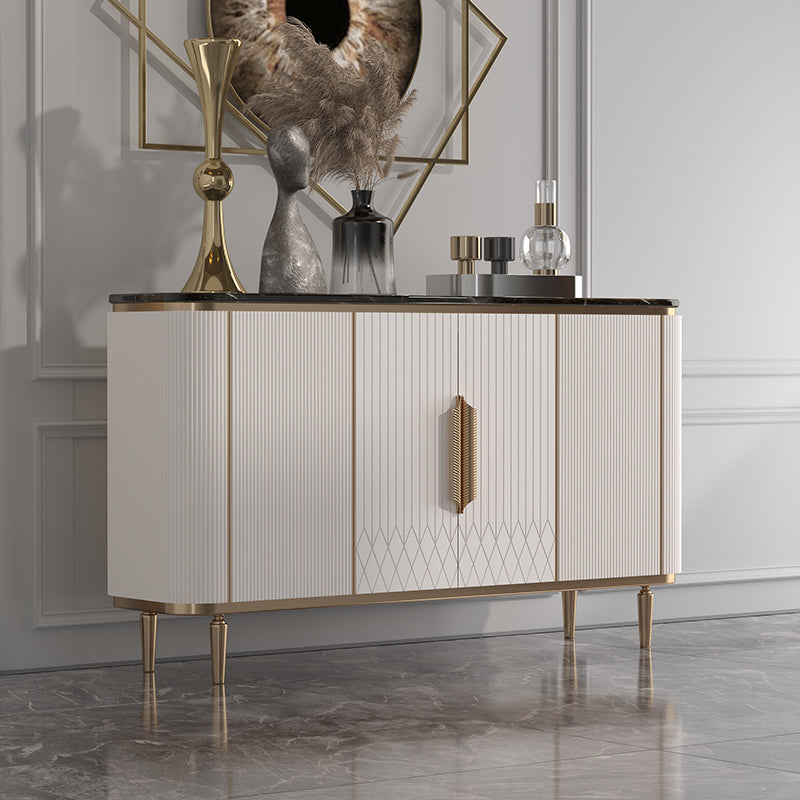 Light Luxury White Sideboard Buffet Dining Room Credenza with Storage